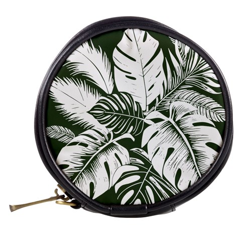 Abstract Art Tropical Leaves Mini Makeup Bag from ArtsNow.com Back