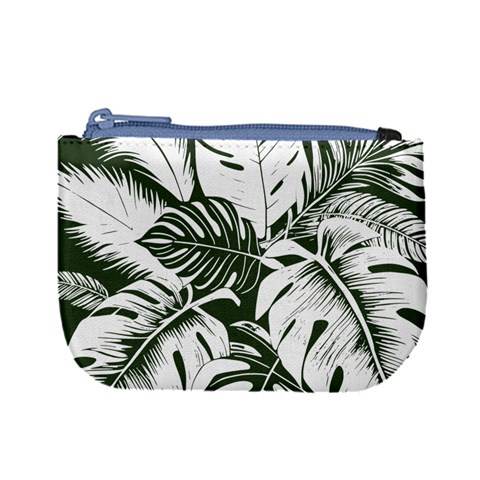 Abstract Art Tropical Leaves Mini Coin Purse from ArtsNow.com Front