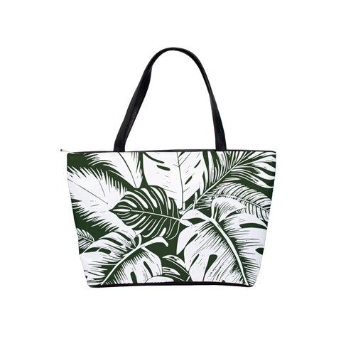 Abstract Art Tropical Leaves Classic Shoulder Handbag from ArtsNow.com Back