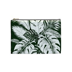 Abstract Art Tropical Leaves Cosmetic Bag (Medium) from ArtsNow.com Front