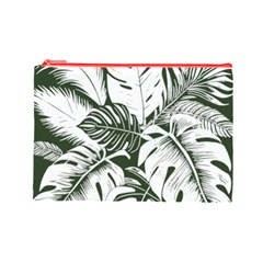 Abstract Art Tropical Leaves Cosmetic Bag (Large) from ArtsNow.com Front