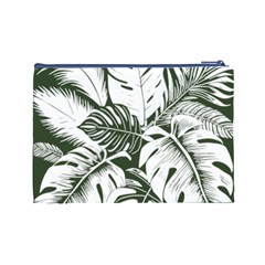 Abstract Art Tropical Leaves Cosmetic Bag (Large) from ArtsNow.com Back