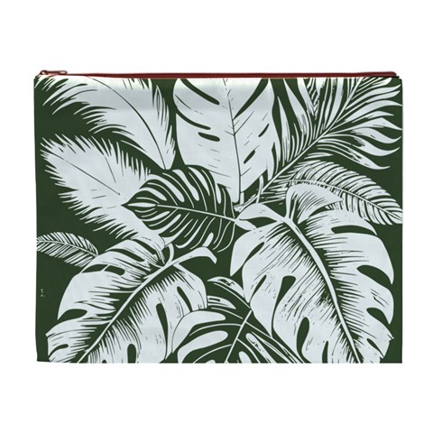 Abstract Art Tropical Leaves Cosmetic Bag (XL) from ArtsNow.com Front