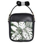 Abstract Art Tropical Leaves Girls Sling Bag