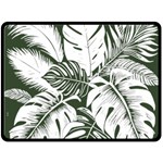 Abstract Art Tropical Leaves Fleece Blanket (Large)