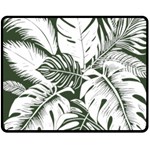 Abstract Art Tropical Leaves Fleece Blanket (Medium)