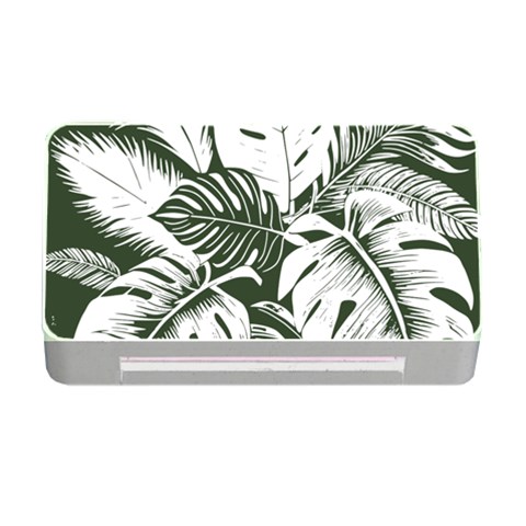 Abstract Art Tropical Leaves Memory Card Reader with CF from ArtsNow.com Front