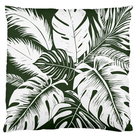 Abstract Art Tropical Leaves Large Cushion Case (Two Sides) from ArtsNow.com Back