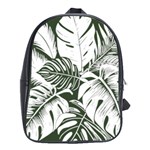 Abstract Art Tropical Leaves School Bag (XL)