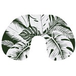 Abstract Art Tropical Leaves Travel Neck Pillow