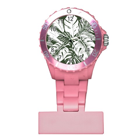 Abstract Art Tropical Leaves Plastic Nurses Watch from ArtsNow.com Front