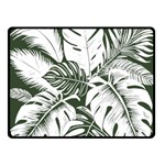 Abstract Art Tropical Leaves Two Sides Fleece Blanket (Small)