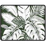 Abstract Art Tropical Leaves Two Sides Fleece Blanket (Medium)