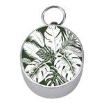 Abstract Art Tropical Leaves Mini Silver Compasses