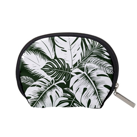 Abstract Art Tropical Leaves Accessory Pouch (Small) from ArtsNow.com Back