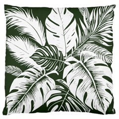 Abstract Art Tropical Leaves Standard Premium Plush Fleece Cushion Case (Two Sides) from ArtsNow.com Back