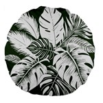 Abstract Art Tropical Leaves Large 18  Premium Flano Round Cushions