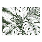 Abstract Art Tropical Leaves Two Sides Premium Plush Fleece Blanket (Mini)