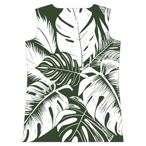 Abstract Art Tropical Leaves Women s Basketball Tank Top from ArtsNow.com Back