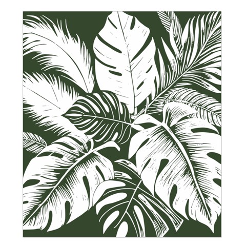 Abstract Art Tropical Leaves Duvet Cover Double Side (King Size) from ArtsNow.com Back