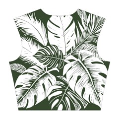 Abstract Art Tropical Leaves Cotton Crop Top from ArtsNow.com Back