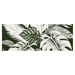 Abstract Art Tropical Leaves Banner and Sign 8  x 3 