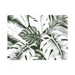 Abstract Art Tropical Leaves Premium Plush Fleece Blanket (Mini)