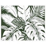 Abstract Art Tropical Leaves Premium Plush Fleece Blanket (Medium)