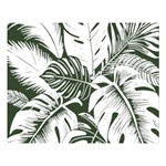 Abstract Art Tropical Leaves Premium Plush Fleece Blanket (Large)