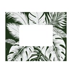 Abstract Art Tropical Leaves White Tabletop Photo Frame 4 x6 