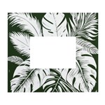 Abstract Art Tropical Leaves White Wall Photo Frame 5  x 7 