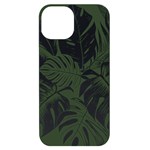 Abstract Art Tropical Leaves iPhone 14 Black UV Print Case