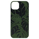 Abstract Art Tropical Leaves iPhone 14 Plus Black UV Print Case