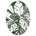 Abstract Art Tropical Leaves UV Print Acrylic Ornament Oval