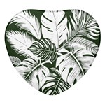 Abstract Art Tropical Leaves Heart Glass Fridge Magnet (4 pack)