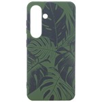 Abstract Art Tropical Leaves Samsung Galaxy S24 6.2 Inch Black TPU UV Case