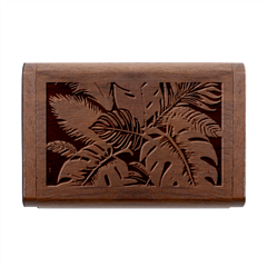 Abstract Art Tropical Leaves Wood Oval USB Flash Drive from ArtsNow.com Box