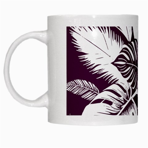 Abstract Art Tropical Leaves White Mug from ArtsNow.com Left