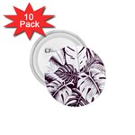 Abstract Art Tropical Leaves 1.75  Buttons (10 pack)