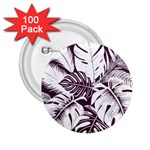 Abstract Art Tropical Leaves 2.25  Buttons (100 pack) 