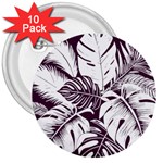 Abstract Art Tropical Leaves 3  Buttons (10 pack) 