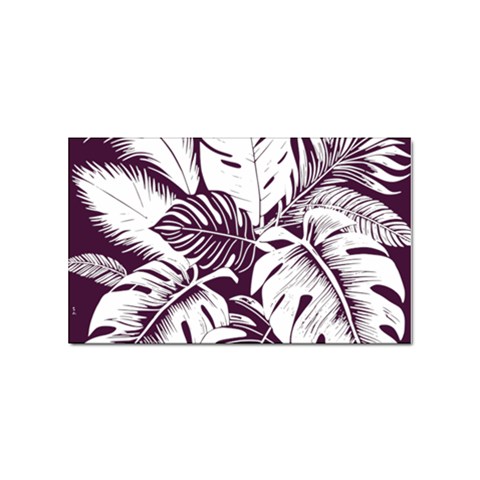 Abstract Art Tropical Leaves Sticker (Rectangular) from ArtsNow.com Front