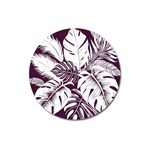 Abstract Art Tropical Leaves Magnet 3  (Round)