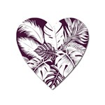 Abstract Art Tropical Leaves Heart Magnet