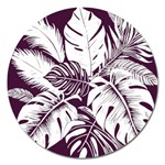 Abstract Art Tropical Leaves Magnet 5  (Round)