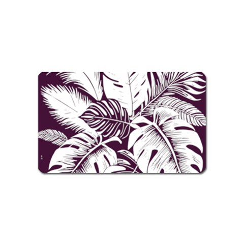 Abstract Art Tropical Leaves Magnet (Name Card) from ArtsNow.com Front