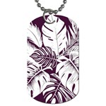 Abstract Art Tropical Leaves Dog Tag (One Side)