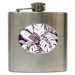 Abstract Art Tropical Leaves Hip Flask (6 oz)