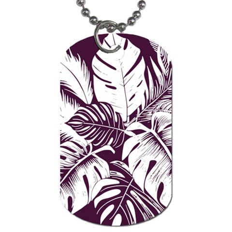 Abstract Art Tropical Leaves Dog Tag (Two Sides) from ArtsNow.com Front