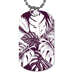 Abstract Art Tropical Leaves Dog Tag (Two Sides) from ArtsNow.com Front